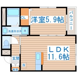 南仙台駅 徒歩6分 3階の物件間取画像